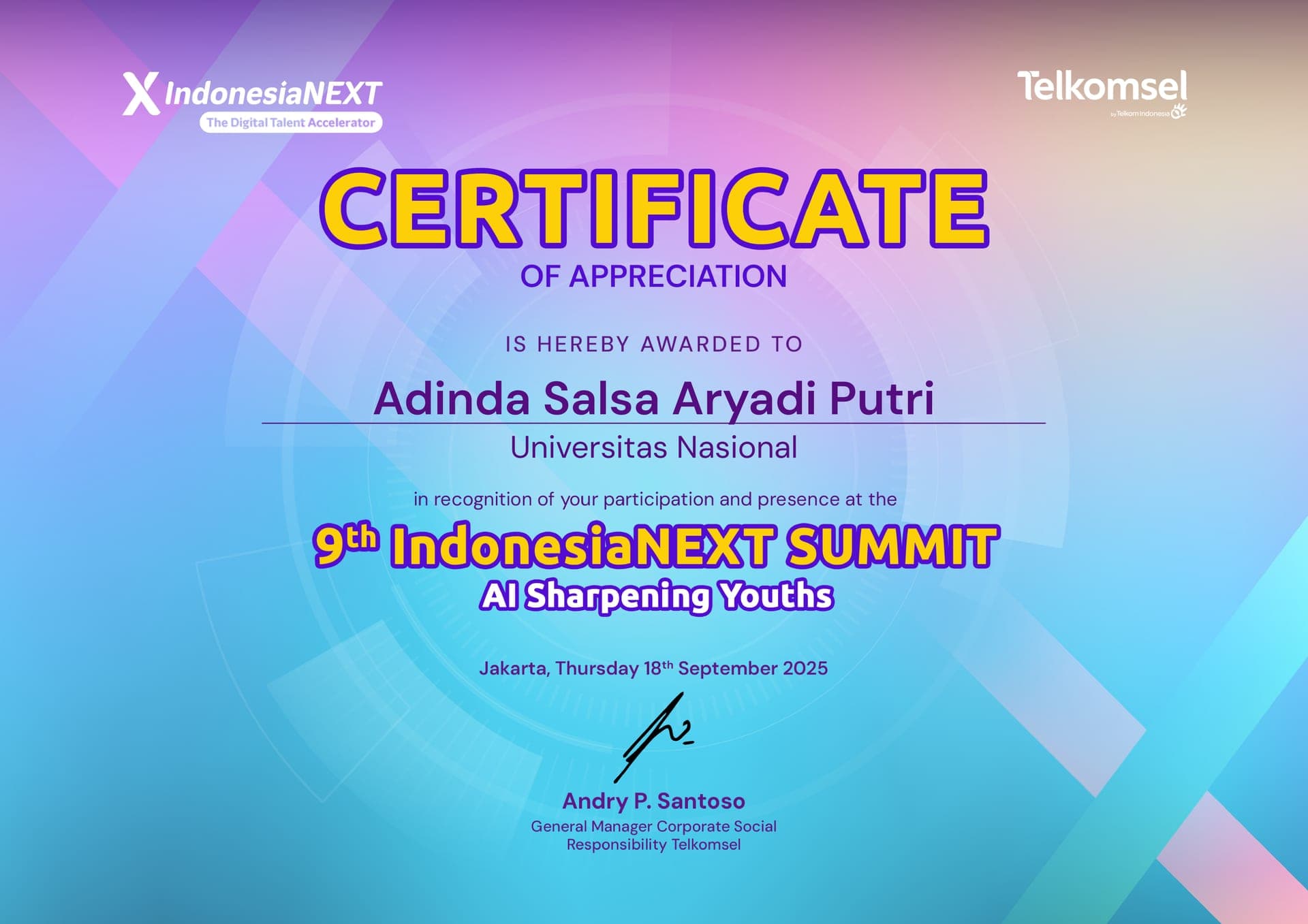 9th IndonesiaNEXT Summit 2025