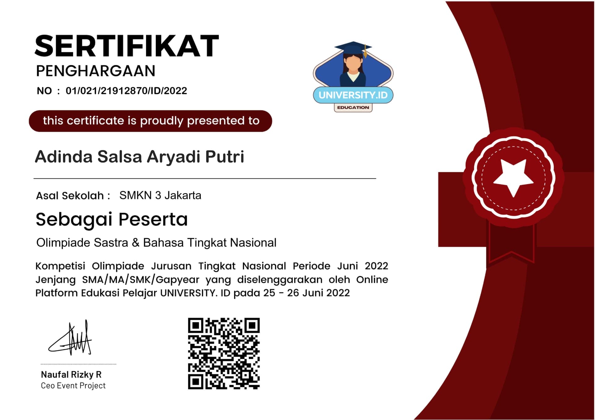 Olimpiade Sastra dan Bahasa 2022